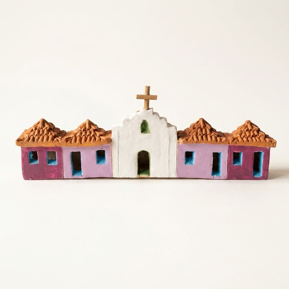 Miniatura do Quadrado de Trancoso em cerâmica para pendurar ou apoiar na decoração